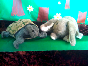 Jackie and Papa Wright Tortoise and Hare